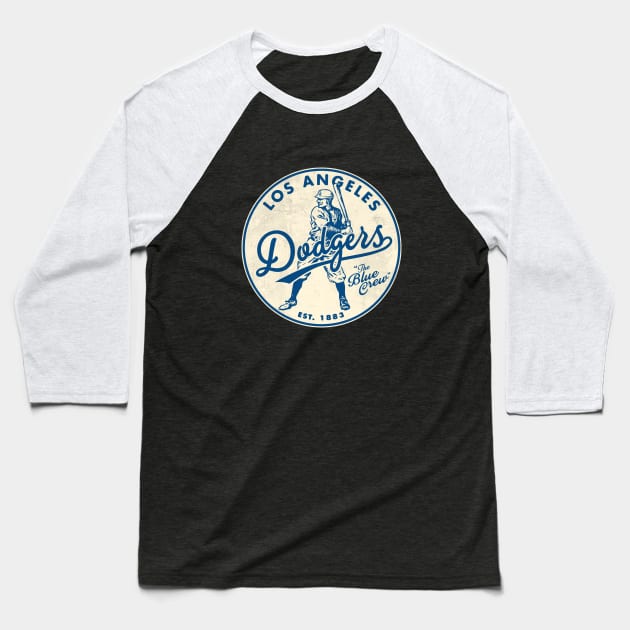 Old Style Los Angeles Dodgers FULL SIZE by Buck Tee Baseball T-Shirt by Buck Tee